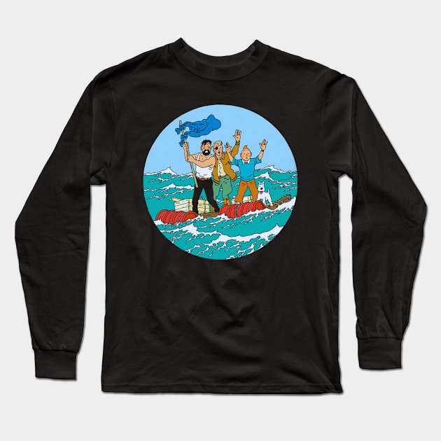 Tintin haddock 2 Long Sleeve T-Shirt by RyuZen